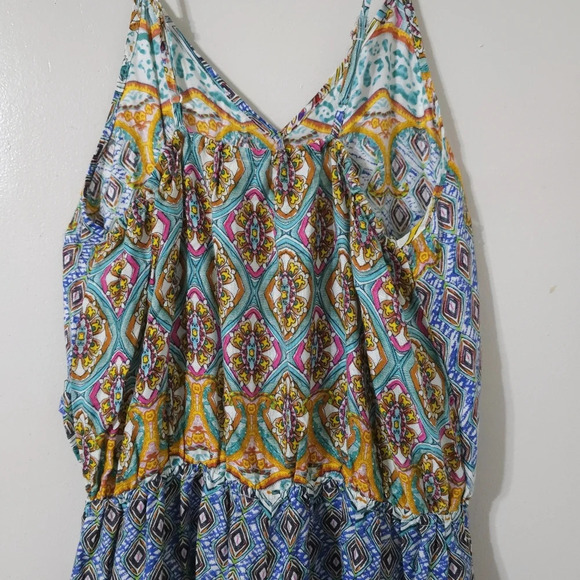 ✨️4/$20 Strappy Geometric Color Kaleidescope Romper, 100 Viscose, M - Picture 7 of 16
